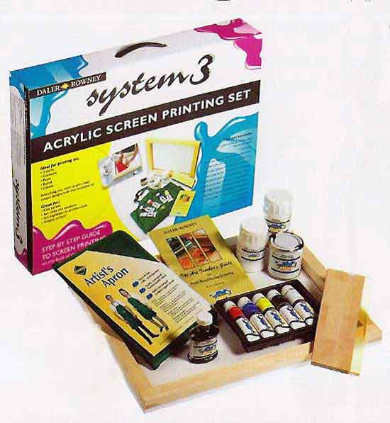 System 3 acrylic screen printing set kit